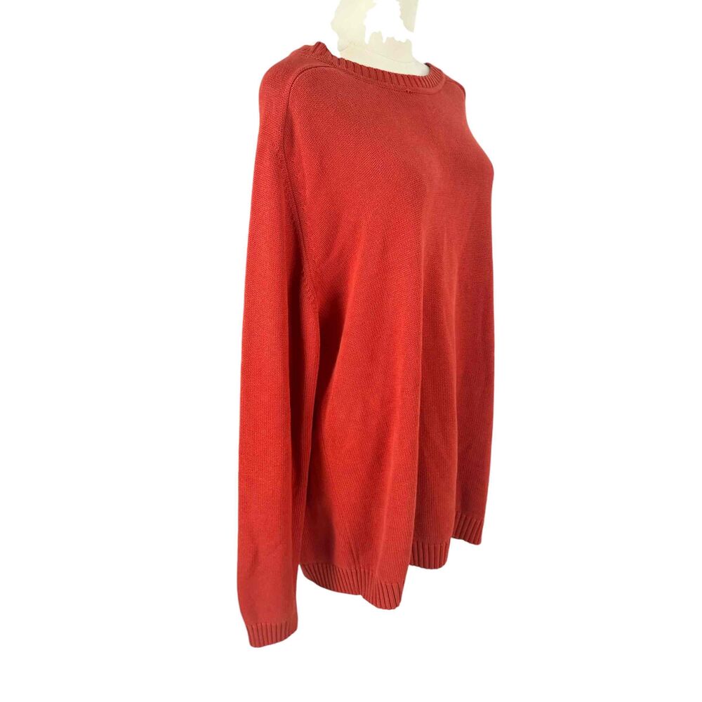 Saint Johns Bay Burnt Rust Orange Oversized Pullover Fall Sweater Earthy Boho XL - Picture 9 of 16